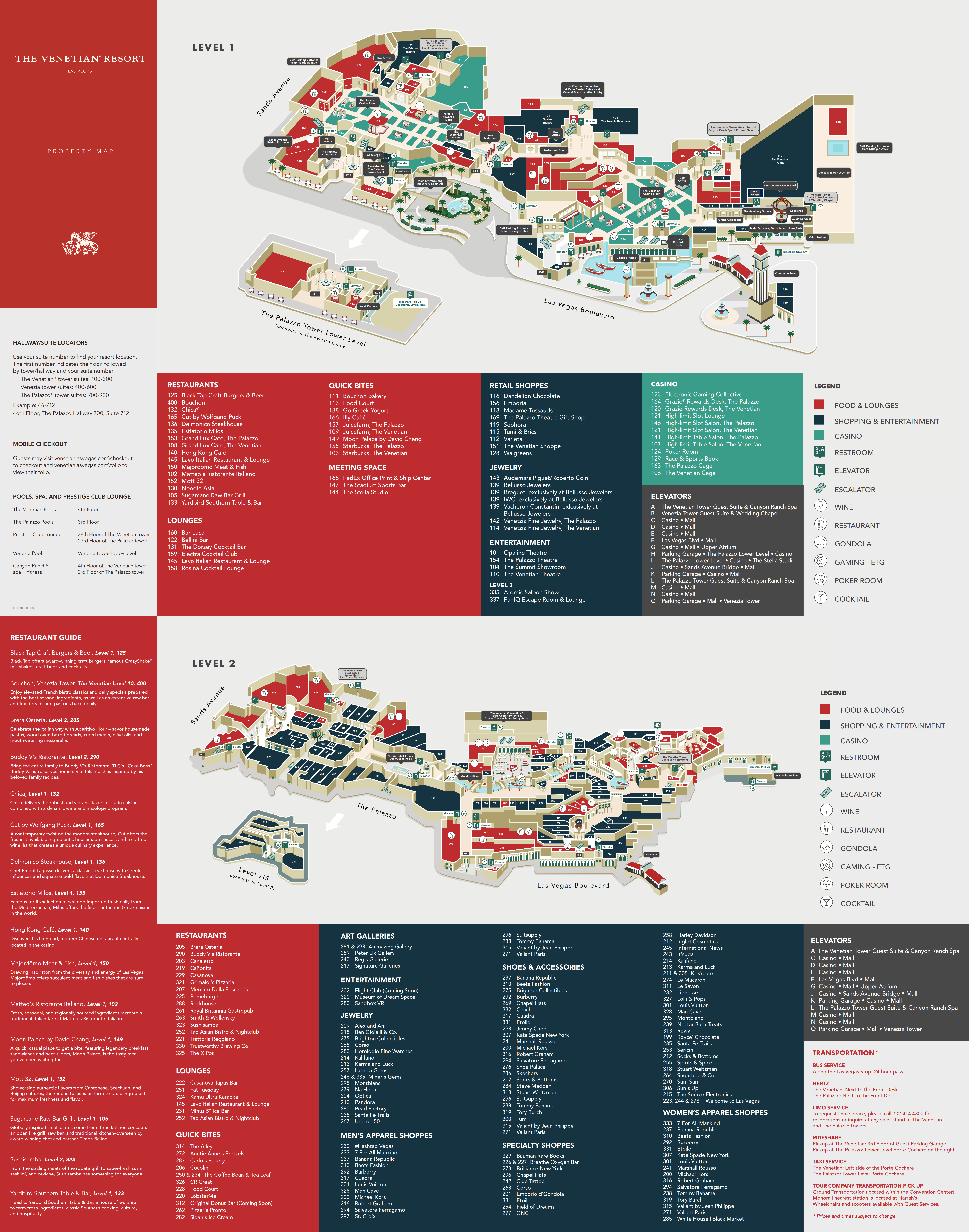 VenetianResort Map full