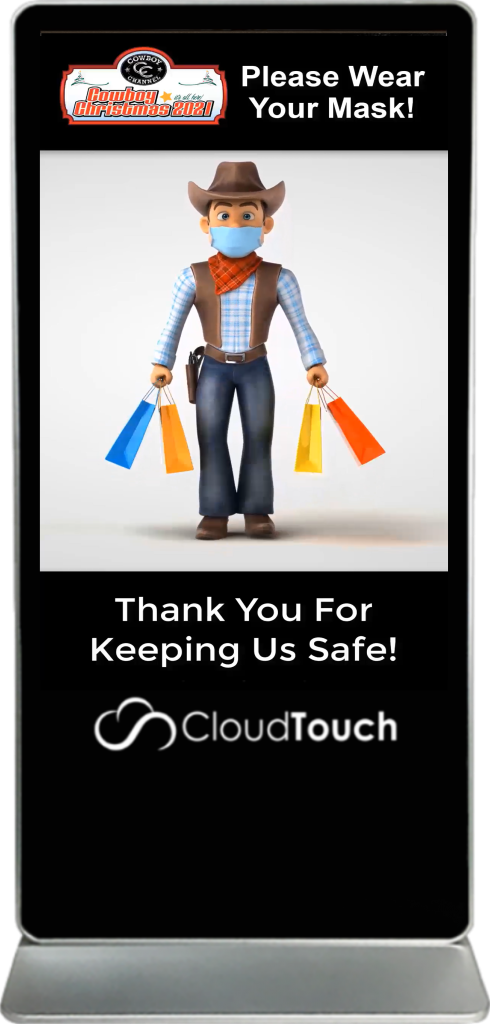 COVID-19-Safety-Signage-Cowboy-Christmas-Cloud-Touch-Screen-Kiosk