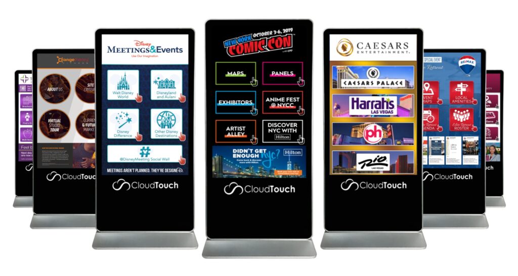 Cloud Touch Screen Kiosk Interactive Content Showcase