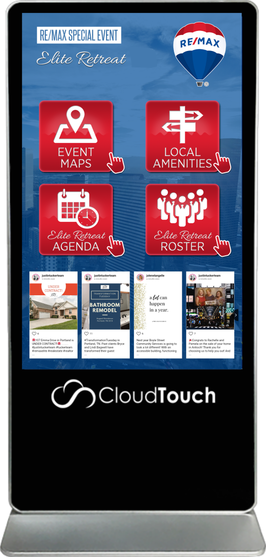 Event Touch Screen Kiosk Rental - Cloud Touch