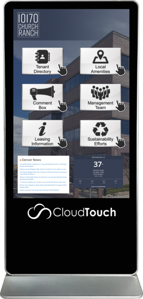 Lobby Directory Touch Screen Kiosk - Cloud Touch