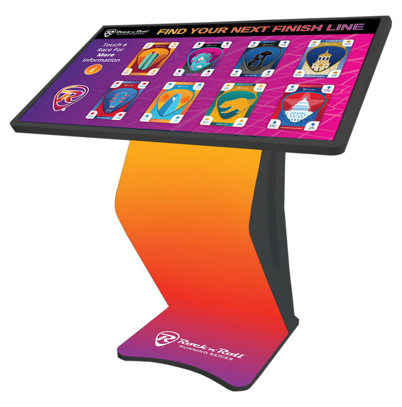 Horizontal Touchscreen Kiosk Rental Interactive Content Design
