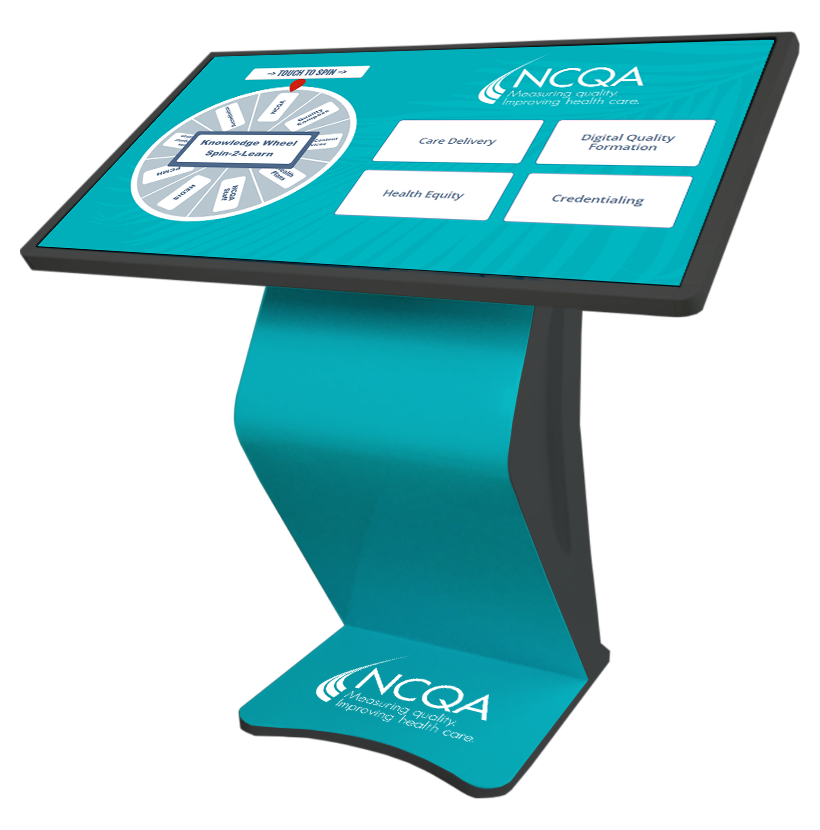 Horizontal Touchscreen Kiosk Rental Spin-2-Win Prize Wheel