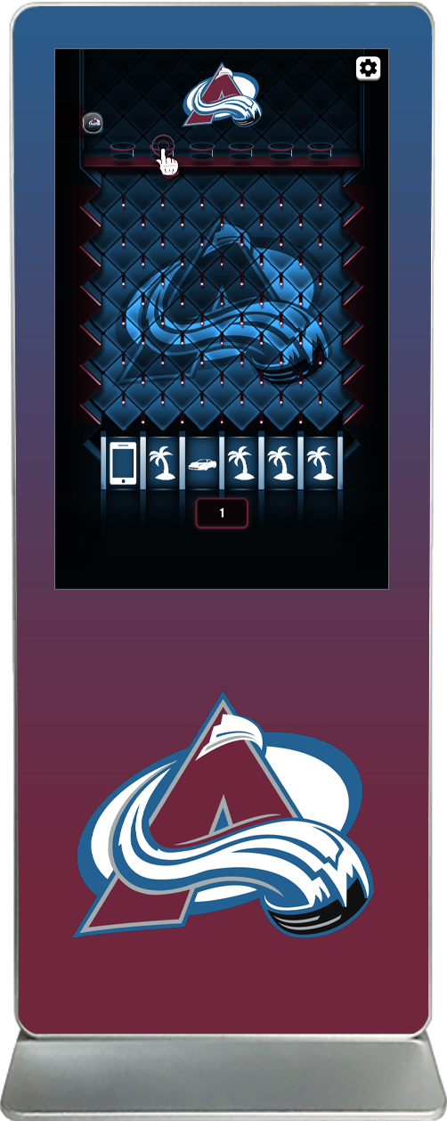 custom plinko game design touch screen kiosk rental avalanche
