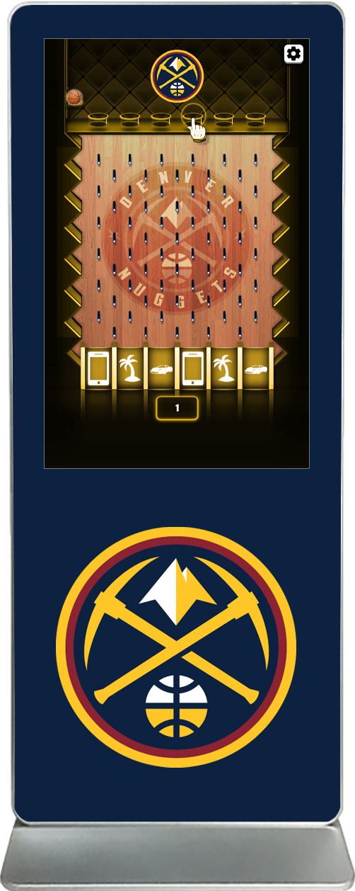 custom plinko game design touch screen kiosk rental nuggets