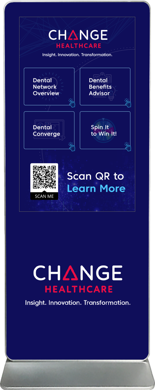 Exhibitor Touch Screen Kiosk Rental Change Health Care