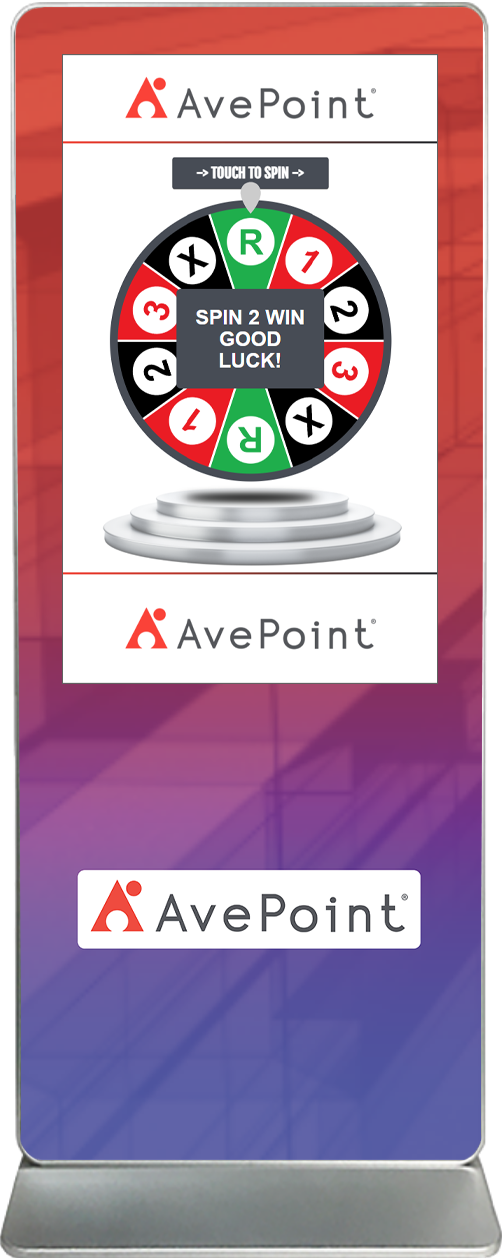 spin-2-win digital roulette wheel touch screen kiosk rental