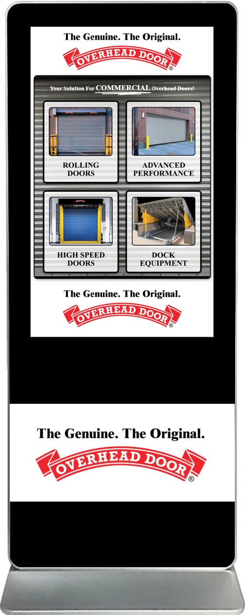 Exhibitor Touch Screen Kiosk Rental Overhead Door Company
