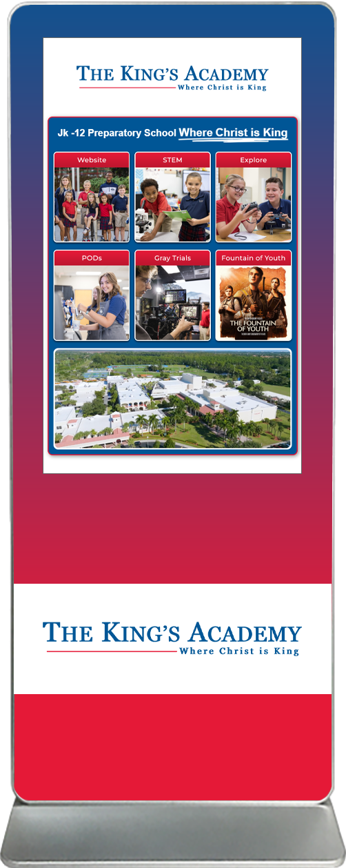Exhibitor Touch Screen Kiosk Rental The Kings Academy