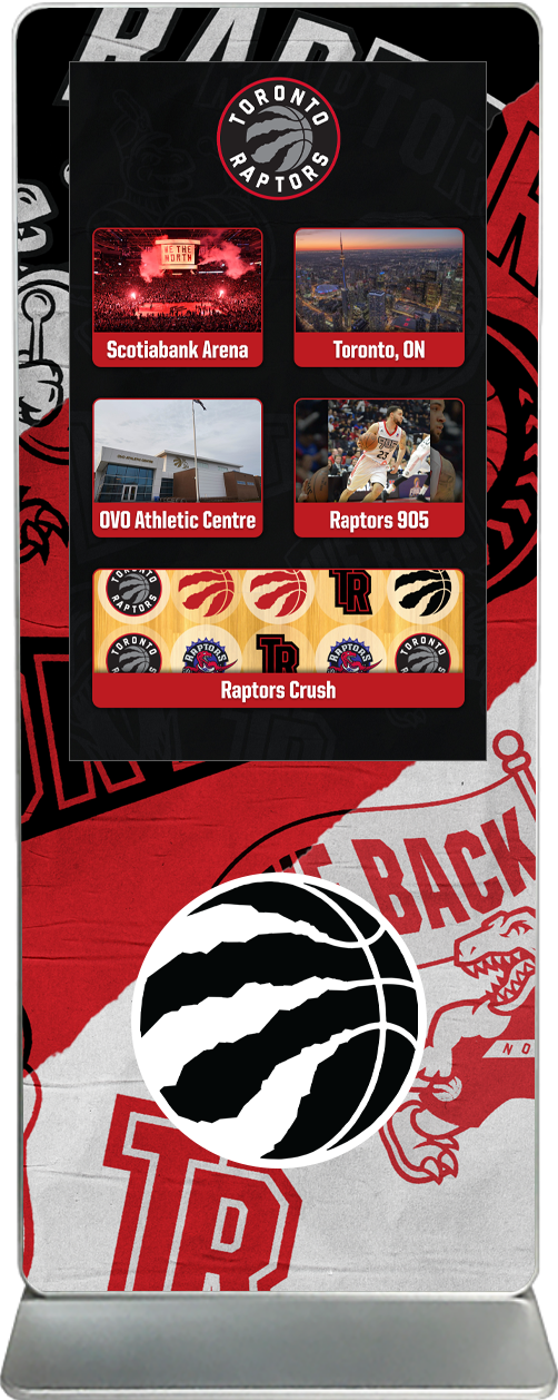 Exhibitor Touch Screen Kiosk Rental Toronto Raptors