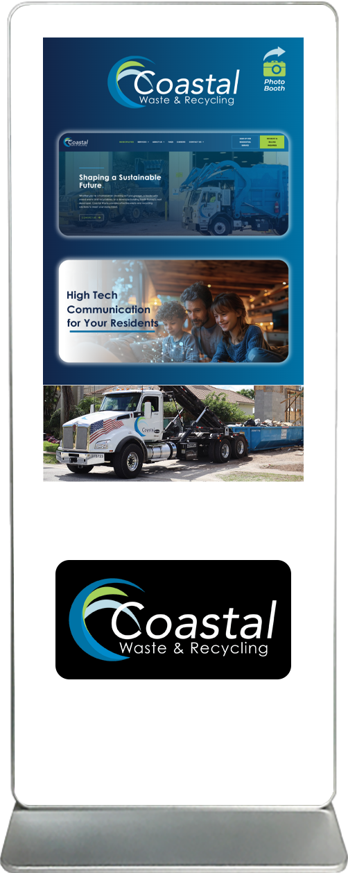 Exhibitor Touch Screen Kiosk Rental Coastal Recycling