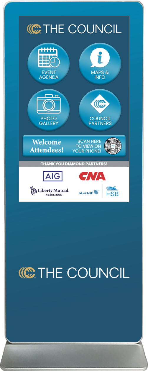 touch screen kiosk rental content design sample CIAB