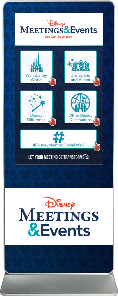Exhibitor Touch Screen Kiosk Rental Disney