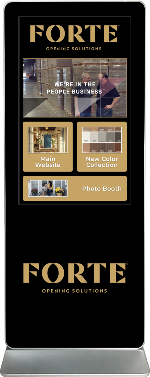 Exhibitor Touch Screen Kiosk Rental FORTE