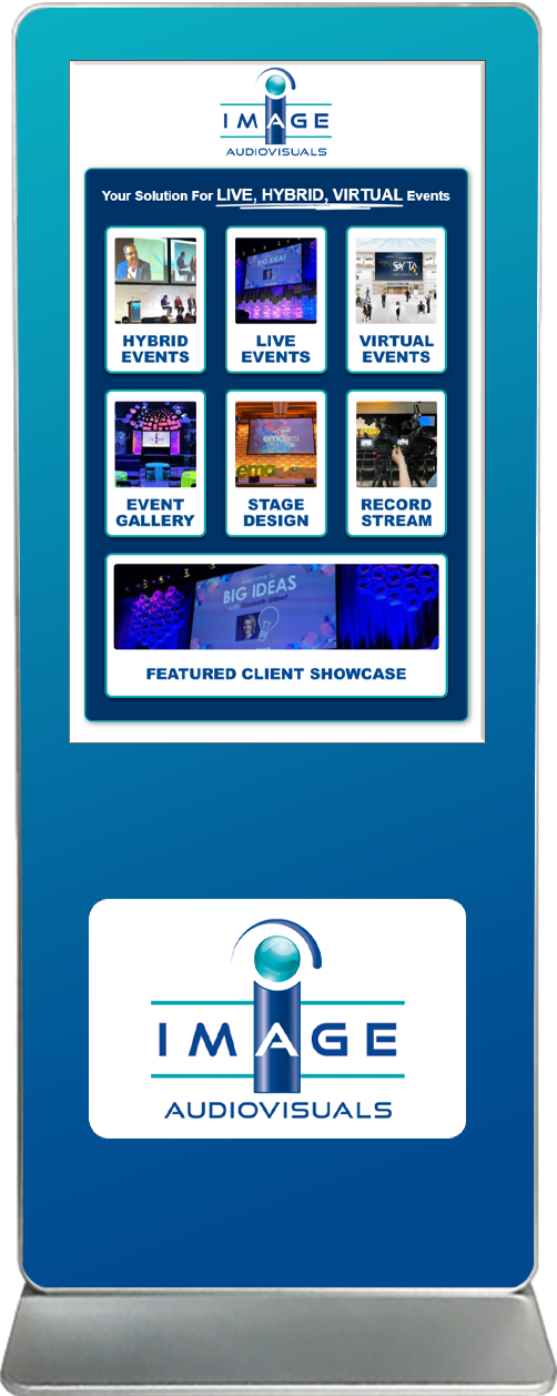Exhibitor Touch Screen Kiosk Rental Image AV
