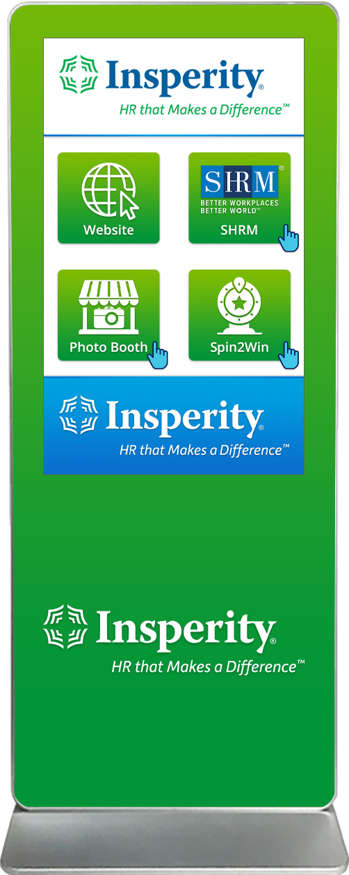 Exhibitor Touch Screen Kiosk Rental Insperity