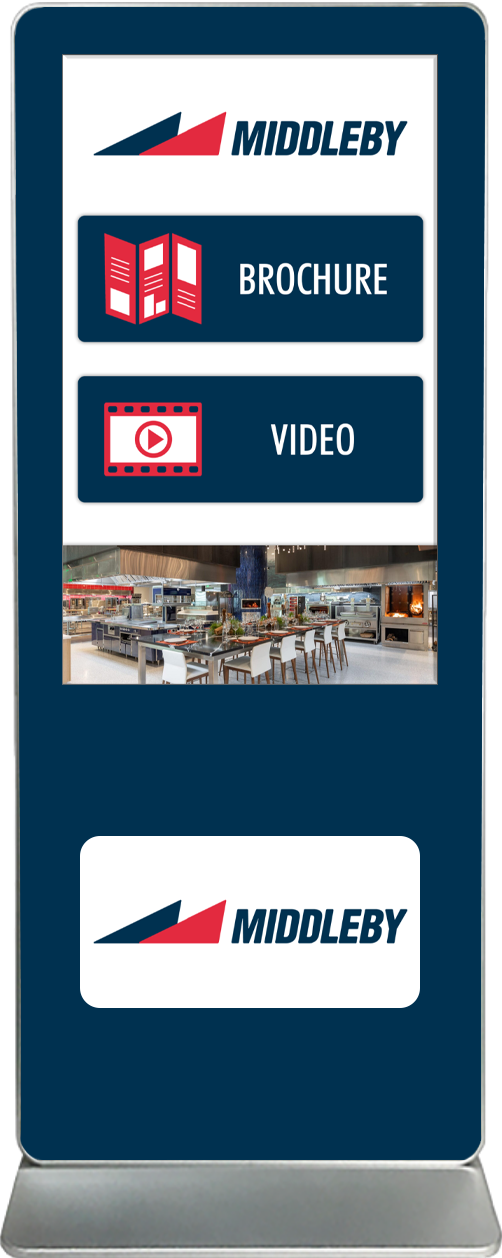 Exhibitor Touch Screen Kiosk Rental Middleby