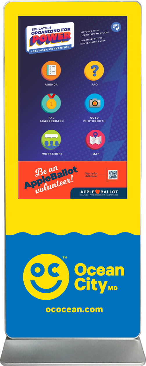 touch screen kiosk rental content design sample MSEA