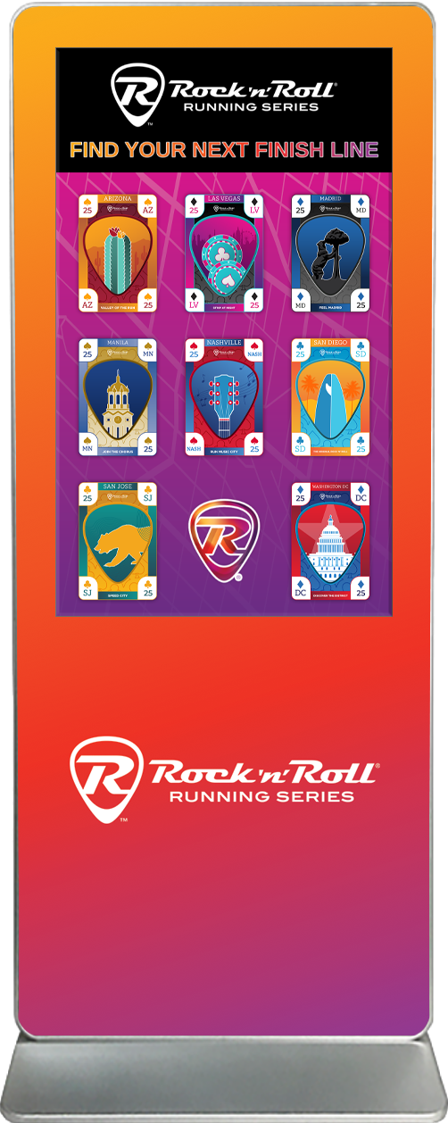 Exhibitor Touch Screen Kiosk Rental Rock n Roll