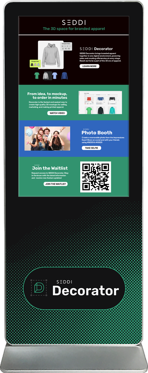 Exhibitor Touch Screen Kiosk Rental Seddi