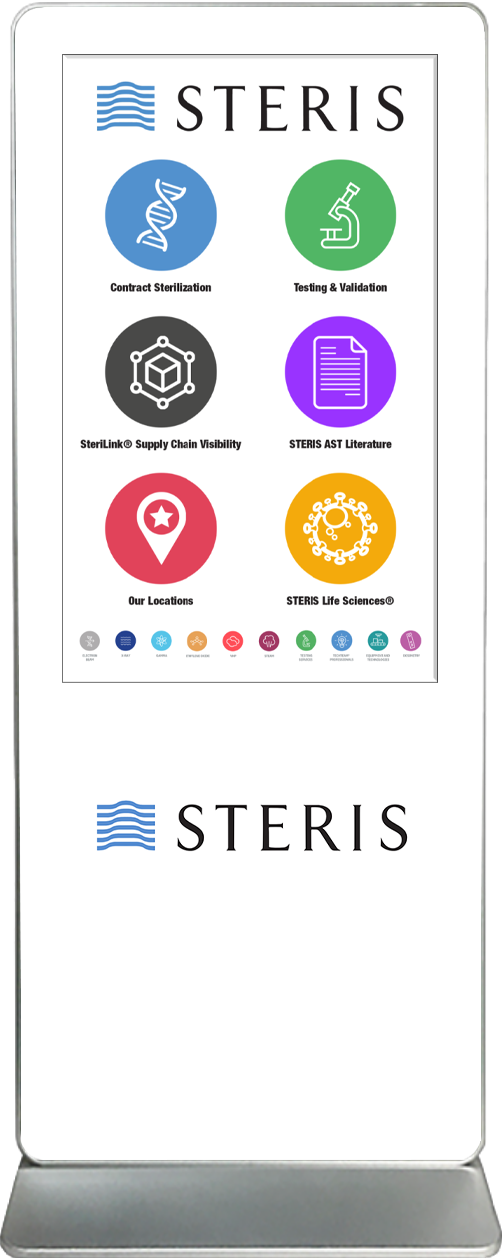 Exhibitor Touch Screen Kiosk Rental Steris