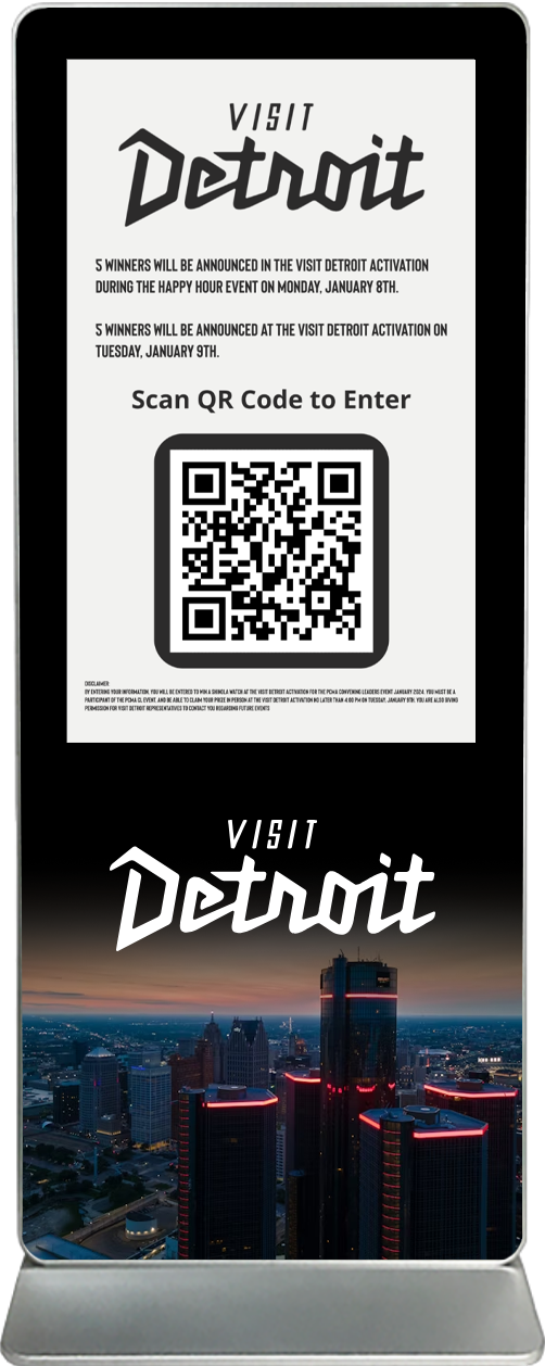 Exhibitor Touch Screen Kiosk Rental Visit Detroit