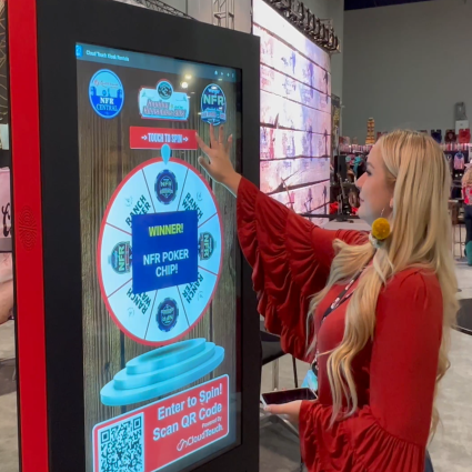 Custom Spin 2 Win Prize Wheel For Interactive Touch Screen Kiosk